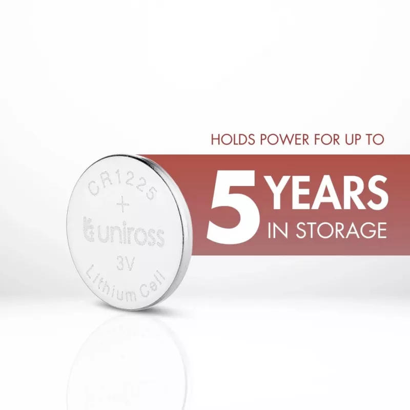 Uniross Batteries Lithium-Knopfzelle CR1225 3V - SP5 Allzweckbatterie