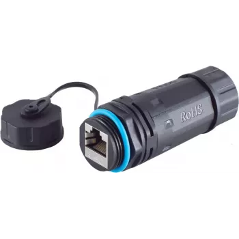 S/CONN RJ45 Netzwerk-Patchkabelkupplung, Cat6, IP68, kurze Ausführung, Outdoor (08-01048)