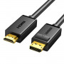 Ugreen DisplayPort-auf-HDMI-Kabel, 3 m, 4K, Schwarz