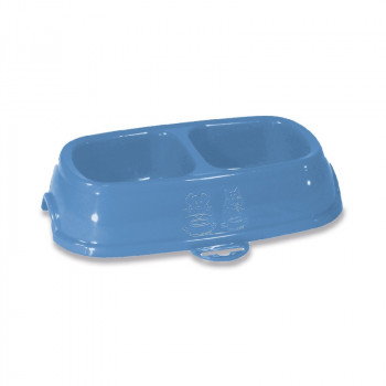 Stefanplast Break 13 Futtertrog für Haustiere 0,2+0,2 l, 21x13x5 cm, sortiert grau/blau