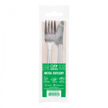 Gogreen Metall-Besteck-Set Go Green