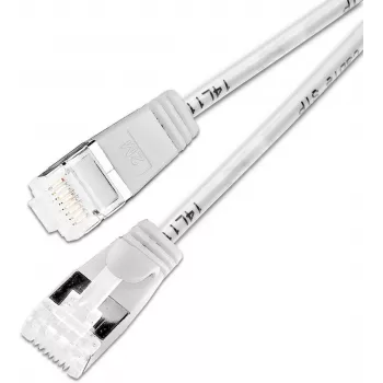 Wirewin Slim Cat6a Light Patchkabel, rund, U/FTP, Ø 3,8 mm, Weiß (PKW-LIGHT-STP-K6A 0.15 WS)