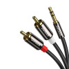 UGREEN AV116 RCA auf AUX 3,5mm Audiokabel 1m – Schwarz