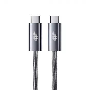 TB Braided USB 3.2 Gen 1 Kabel USB-C zu USB-C, 1 m, 100 W, Schwarz