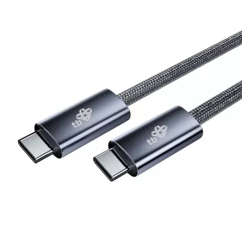 TB Braided USB 3.2 Gen 1 Kabel USB-C zu USB-C, 1 m, 100 W, Schwarz