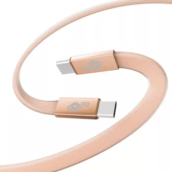 TB USB 2.0 Kabel USB-C auf USB-C, flach, 1 m, 60 W, pfirsich