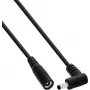 InLine® DC-Verlängerungskabel, Winkelstecker, 4,0 x 1,7 mm, schwarz, 0,5 m