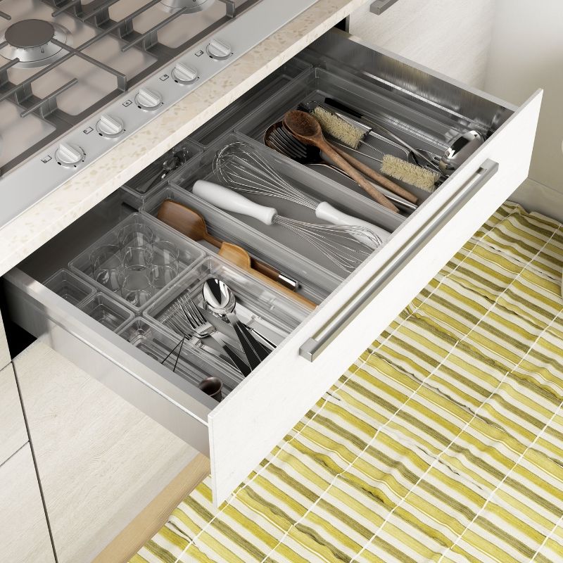 KIS Box Sistemo Organizer 5 37,5 x 7,5 x 5 cm transparent/hellgrau