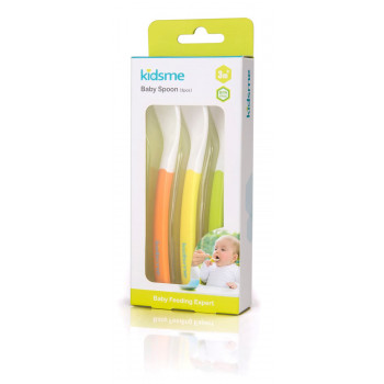 Kidsme Löffelset (3 Stk.), orange, gelb, grün, ab 3 Monaten