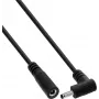 InLine® DC-Verlängerungskabel, Winkelstecker, 3,5 x 1,35 mm, schwarz, 0,2 m