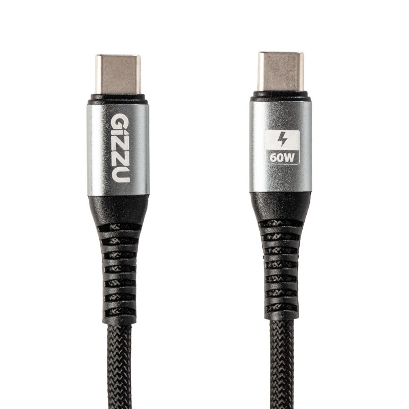 Gizzu USB-C-auf-USB-C-Kabel 60W 480Mbps, 1 m