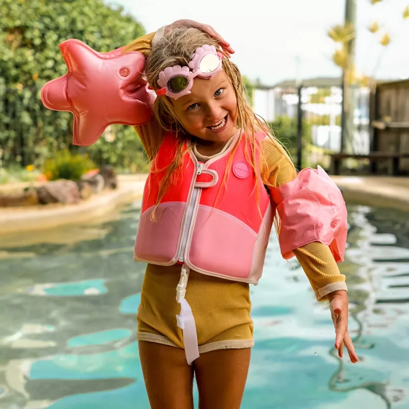 Sunnylife Schwimmweste (2-3 Jahre) – Melody the Mermaid Neon Strawberry