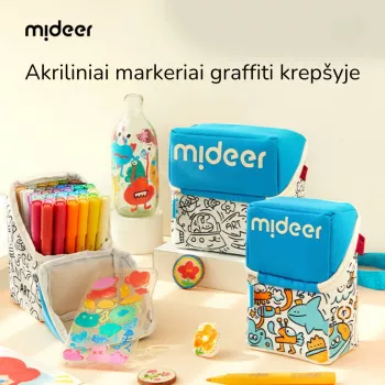 mideer Acrylpinselstifte im Etui, 60 Farben