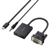 UGREEN CM513 VGA-auf-HDMI-Konverter, Stecker auf Buchse, 1080p Full HD, Schwarz