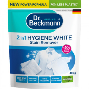 Dr. Beckmann Fleckenentferner-Pulver für helle Textilien Hygiene White 2in1, 400 g