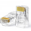 UGREEN Cat6 RJ45 Modularstecker (50 Stück)–Transparent mit Goldkontakten
