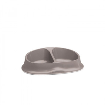 Stefanplast Futterdoppelnapf Chic 0,25+0,25L 27x17,5x7,2cm hellgrau