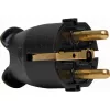 Kopp Kunststoff-Sicherheitsstecker, für 3x1,5mm², schwarz
