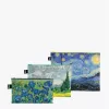 LOQI Vincent Van Gogh Beutel-Set – Starry Night, Wheatfield, Irises (3 Stk.)