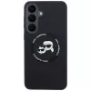 Hülle Karl Lagerfeld Silikon Karl&Choupette Heads MagSafe für Samsung Galaxy S26 FE schwarz