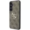 Guess Leather 4G Metal Logo Hülle für Samsung Galaxy S26 FE, Braun