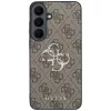 Guess Leather 4G Metal Logo Hülle für Samsung Galaxy S26 FE, Braun