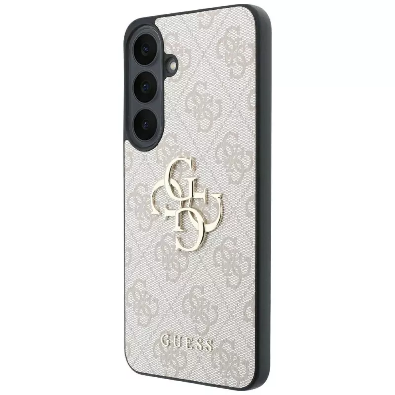 Guess Leather 4G Metal Logo Hülle für Samsung Galaxy S26 FE, Pink