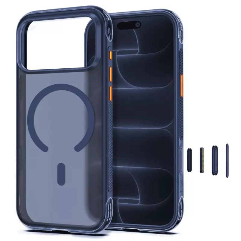 Tech-Protect MagAir MagSafe CC Hülle für iPhone 17 Pro / 18 Pro, Matt-Tiefblau