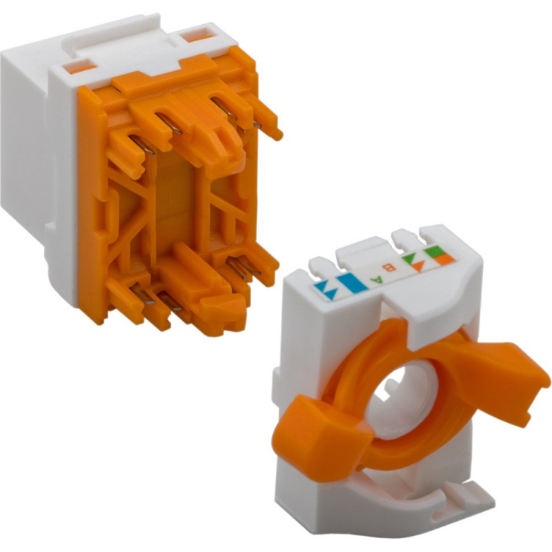 Techly 028573 Keystone-Modul RJ45 UTP Cat6, selbstklemmend, für PoE