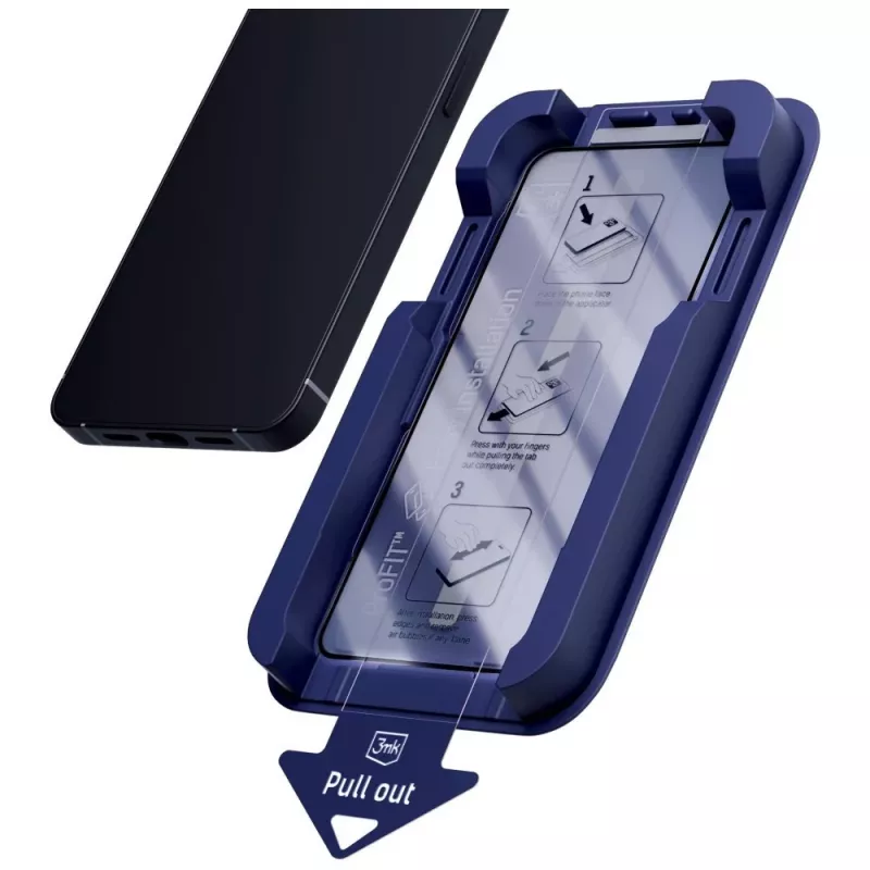 3mk HardGlass Max Privacy Glas mit Applikator für Samsung Galaxy A57, Schwarz