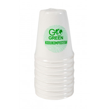 Gogreen kompostierbare Zuckerrohrbecher 250 ml, 10 Stk.