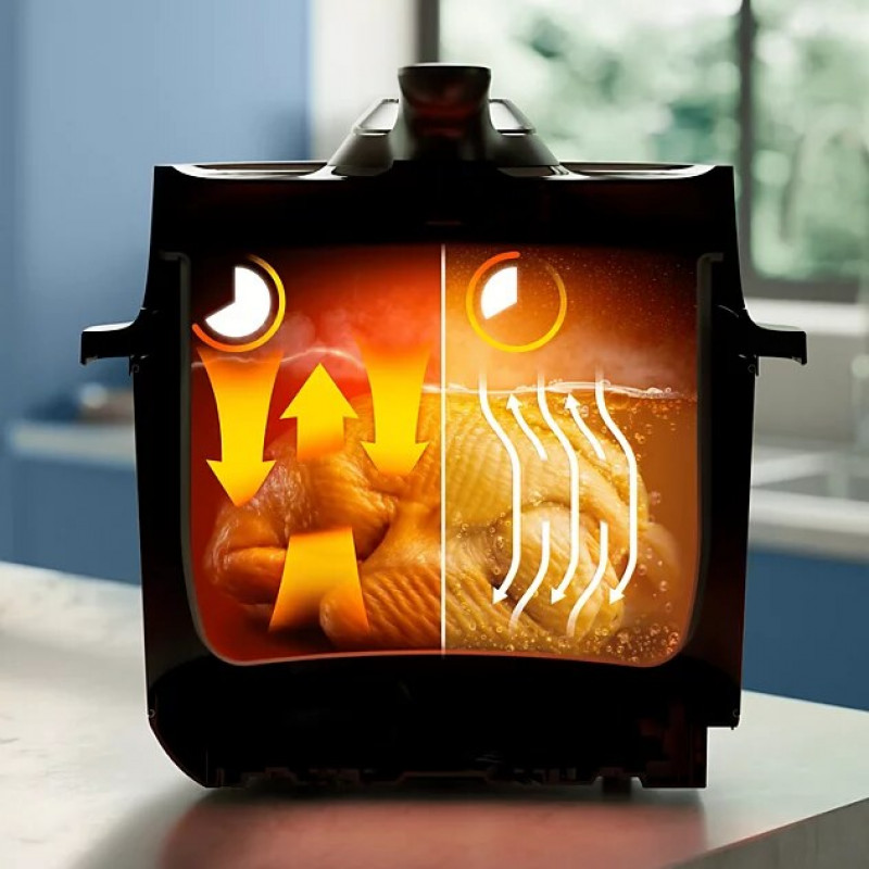 Philips Multifunktionskocher der Serie 3000 mit Deckel, 6 l