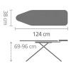 Brabantia Bügelbrett B, 124 x 38 cm, Denim Black