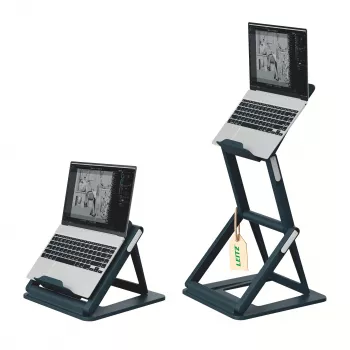 Leitz Ergo 2-in-1 Sitz-Steh-Laptopständer, Schwarz (65890089)