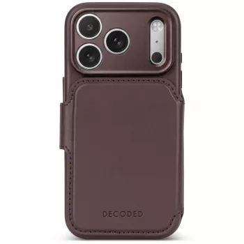 Decoded Leather Detachable Wallet – Lederhülle für iPhone 18 Pro / 17 Pro, kompatibel mit MagSafe (chocolat brown)