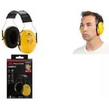 3M Peltor Optime H510AC Kapselgehörschutz, Gelb/Schwarz, verstellbarer Kopfbügel, Schaumstoff-Einlagen