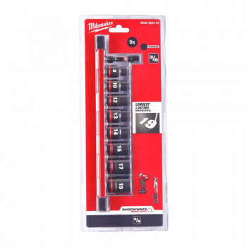 Milwaukee Impact-Steckschlüsselsatz 3/8 inch, 9-tlg.