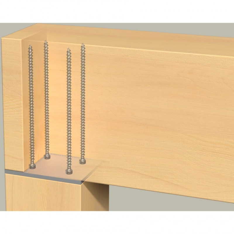 Fischer Holzbauschraube PowerFull II 8.0x200 ZK TX VG (50 Stück, Vollgewinde, verzinkt)