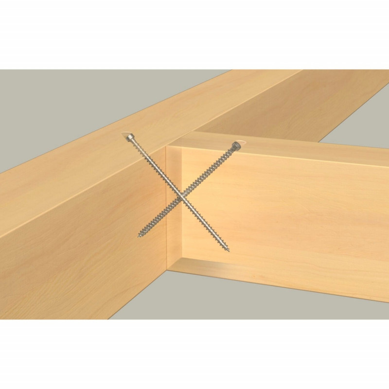 Fischer Holzbauschraube PowerFull II 8.0x200 ZK TX VG (50 Stück, Vollgewinde, verzinkt)