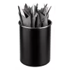 APS Drehbarer Besteckhalter, Schwarz, Edelstahl, Matte Innenfläche
