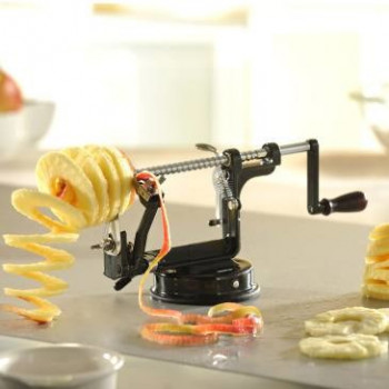 GEFU 13560 Schäler Obst & Gemüse Mechanischer Schäler Schwarz, Edelstahl