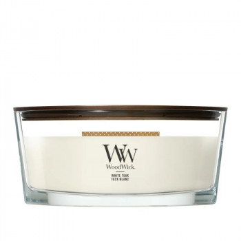 WoodWick White Teak Ellipse Kerze, 453,6 g