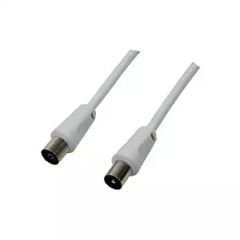 Logilink TV-Koaxial-Antennenkabel, CCS, >85 dB, Weiß, 2,5 m (CA1061)