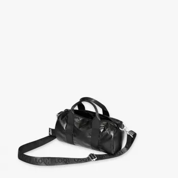 LOQI Metallic Weekender-Tasche – Schwarz (Klein)