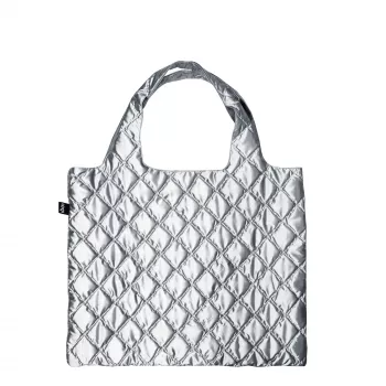 LOQI Metallic Tasche – Silber Puffy