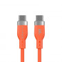 Targus HyperJuice Flex Silikon-Ladekabel USB-C auf USB-C, USB 2.0, 1,5 m, orange (HJ4011OGGL)