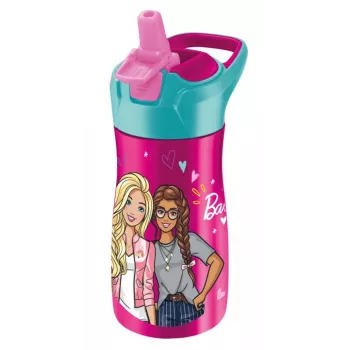 Maped PICNIK Trinkflasche Barbie, 0,43 l, Körper aus Edelstahl mit Barbie-Motiv, Strohhalm inklusive