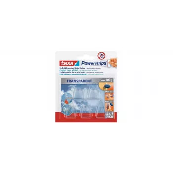 tesa Powerstrips® DECO Haken SMALL, transparent, 15 Stück (58900)