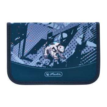 herlitz Tech Mech Federmäppchen, 31-teilig aus Polyester, Maße: (B)205 x (T)140 x (H)38 mm, 2 Klappen