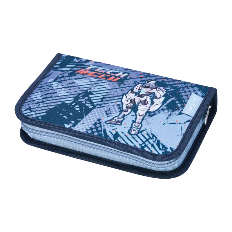 herlitz Tech Mech Federmäppchen, 31-teilig aus Polyester, Maße: (B)205 x (T)140 x (H)38 mm, 2 Klappen